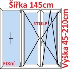 Trojkdl Okna FIX + O + OS (Stulp) - ka 145cm